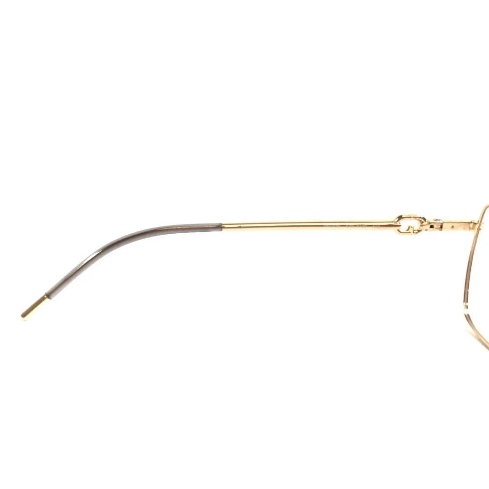 Furla Eyeglasses Frames VFU728 COL.0300 Shiny Gold Butterfly Wire Rim 55-16-140